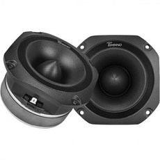 팀파노 슈퍼 트위터 4인치 TPT-ST25 크롬 8옴 최대 900와트 최대 107dB 보이스 코일 1.5인치 고감도 프로 오디오용 슬림 프로필 글렛 트위터 스피커페어, TPT-ST25 BLACK, 1개