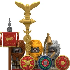 중세 오크 블록 로마 군단 성 드래곤 기사 늑대 클랜 그리스 어린이 장난감, 48 짙은 녹색