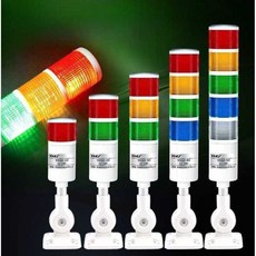 타워램프 LED 시그널타워 3단 부저 경광등 산업용, 2층 유음 상시 12-24V, 1개