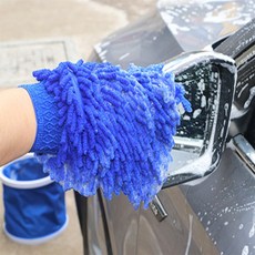 행복택배 극세사 청소 장갑 세차용고무장갑