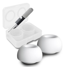 더조은셀러 스무팁 이어팁 S M L 2P 청소도구 키트 셋 갤럭시 버즈3 프로 호환, 화이트(L), 갤럭시버즈3 프로