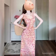 Yellwell여성 플로랄 슬립 드레스 여름 민소매 원피스 데일리룩 파티룩LST