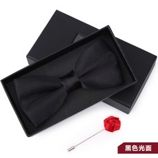 領結男結婚婚禮新郎伴郎紅色西裝襯衫英倫兄弟團韓式蝴蝶結女禮盒黑色光面領結+禮盒(送玫瑰胸花)默认颜色