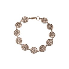 노구치 14K white gold Volutes diamond bracelet