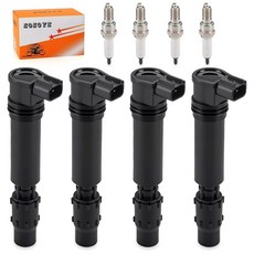 Zozoye 혼다 CBR1000RR 2004-2007 31922-MBW-E12용 점화 스틱 코일 4개 이리듐 스파크 플러그 포함 224551 8491284101