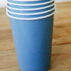 컬러풀 스트라이프 종이컵 일회용 파티 캠핑 야외 음료컵 210ml 15개입, 1개, 1ml