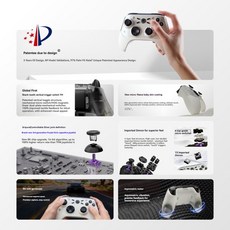 Gripure HaptiX-1 게임 컨트롤러 8K 용량성 조이스틱 비대칭 모터