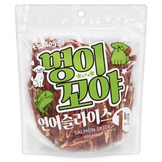 멍이꼬야 강아지간식연어슬라이스) 1kg, 1개, 연어