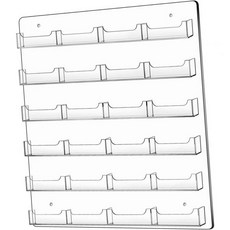 12011089 명함 거치대 꽂이 케이스 아크릴제 홀더 벽걸이 여러 권의 팜플렛 보관 투명 아크릴 스티커 디스플레이 스탠드 24포켓