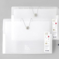 a4 파우치형 클리어화일 서류 정리함 하드케이스 대학생파일 오피스용품 영수증보관, 1개