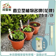 綠藝家 直立型植物名牌