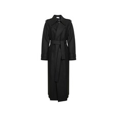 해리스워프런던 피크드 라펠 벨트 코트