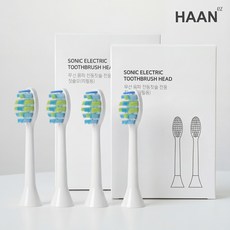 한경희 무선 음파 전동칫솔 5단모드 완전방수 칫솔모 4p 페이스 혀클리너 휴대용 케이스 세트, 리필용, 2개, 한경희 교체용 리필 일반칫솔모(2개1세트)