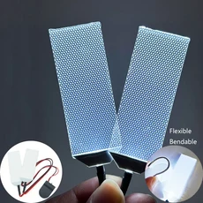 유연한 구부릴 수있는 DIY LED 라이트 아이 키트 맨 할로윈 헬멧 마스크 코스프레 액세서리 자른 소품 있습, 06 White-CR2032
