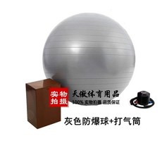 짐볼 의자 체어 4종 블랙 테스공 홈트 세트 운동 코어, B. 65cm 키 60-65cm, G. 회색 무광폭발 실린더