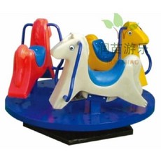 스프링 흔들말 캠핑장 놀이터 놀이기구 유치원 시소, 화이트 3 회전목마 120x80 cm