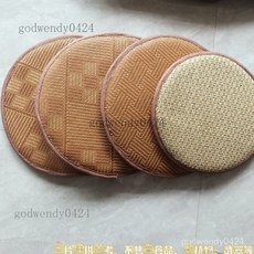 【2432人好評】複古提花藤藝坐墊舒適的夏季臥室神器-藤藤寶, 福氣席加厚款,圓形30/30無綁帶