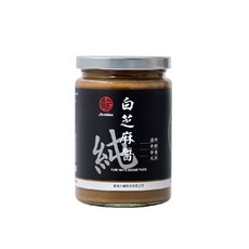 【真老麻油】 純白芝麻醬 350g 一入 純素 無添加 麻醬 拌麵 醬料 抹醬 白 芝麻 醬 推薦 三峽, 1個