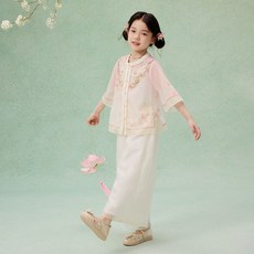 女童漢服套裝2026夏裝新款古風超仙國風小女孩甜美春款中大童唐裝