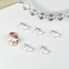 레인보우 유니콘 5개 네일파츠 11x12mm 젤네일아트재료