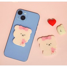 젤리크루 망상리토끼 하트쿠키 곰머그톡 캔디톡 하트탄붕이그립톡 핑크곰톡 현타토끼톡 꽃카톡 에어팟톡 밤톨톡 달붕이톡, 1개
