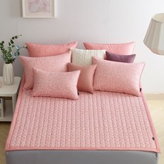 자자홈 리프 쎄미플러스 패드겸카페트SS/Q, 핑크