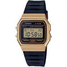 Casio 카시오 F91W 시리즈 | 디지털 워치 발수 내수성 LED Light 1/100 SEC Stopwatch Regular Time Keeping (HR Min PM D