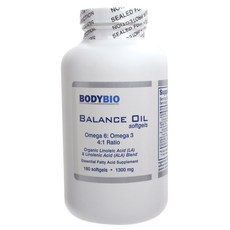 BODYBIO 平衡油 1300 毫克軟膠囊, 1罐, 180顆