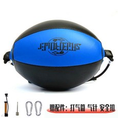 SPEEDBULLET 實心款速度球 白色 懸掛式拳擊訓練球, 1個, 充氣速度球黑藍 送配件, 黑藍