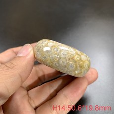 珊瑚玉菊花石燭台 獨特石紋居家擺飾, H14
