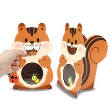 오늘놀이 다람쥐 가을 열매 먹이 주기 DIY 키트 열매 도토리 자연관찰 KC인증, 1개, 혼합 색상