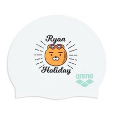 [아레나수영복] [카카오프렌즈X아레나] 라이언 홀리데이 실리콘수모 A5AC1AC91WHT, 000, WHT