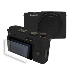 파나소닉 LUMIX DC-S9 풀커버 하우징 범퍼 케이스 + 액정 방탄유리 필름, 파나소닉 루믹스 DC-S9, 블랙