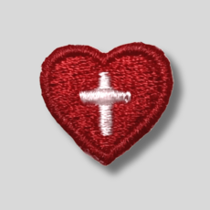 십자가 하트 와펜 열접착와펜 패치 DIY