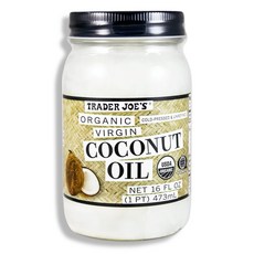 [당일발송]트레이더조 버진 코코넛오일 16oz(473ml) Trader joe's virgin coconut oil, 1개, 473ml