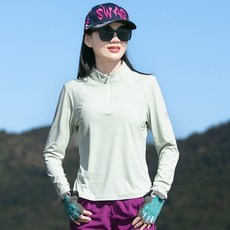 UPF50+ 防曬運動上衣 涼感冰絲長袖 女款排汗速乾衣