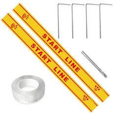 펠트 미끄럼 방지 다트 투척 라인 다트 바닥 스티커 다트 마킹 매트 다트 투척 라인 접착식 4cm*10cm 바닥 못 2cm*3m 양면 테이프 드릴, 1개, 노란색