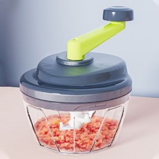 蒜泥神器 搗蒜攪蒜打蒜切蒜絞蒜機大蒜姜蒜末粉碎器, 1個, 灰色3刀520ml