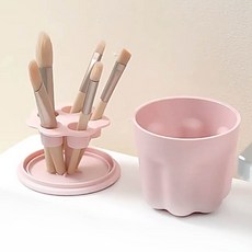깔끔더하기 메이크업 브러쉬 세척 용기 거치대, 퍼플, 1개