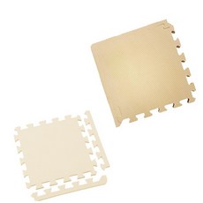 新生活家 2cm厚防護巧拼地墊 32x32x2cm, 1個, 莫蘭迪奶茶+莫蘭迪卡其 (共32片)