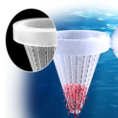 까치스 어항 피딩컵 어항피딩트레이, 화이트, 1개