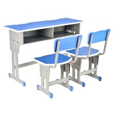 학생용 책상 의자 세트 가정용 학교용 높이조절, 로열블루