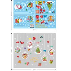 萱寶媽咪baby童裝館 聖誕節玻璃靜電貼 聖誕裝飾窗貼 雪花玻璃貼畫壁貼 居家節慶裝飾, 0100-BQ027裝飾貼(售完不補)