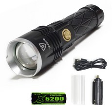 브론코 LED 손전등 후레쉬 줌 라이트 XHP90+배터리26650