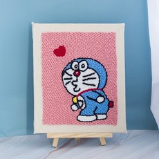 집에서할수있는 집콕 취미 스킬자수 펀치니들 세트, 11.도라에몽