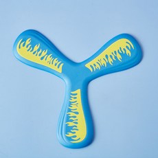 戶外兒童迴旋鏢玩具：柔軟安全迴力鏢，幼兒園運動首選，趣味飛去來器, ST3007-藍色, 1個