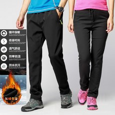 男女款秋冬刷絨保暖長褲 防風防潑水加絨禦寒冬季長褲