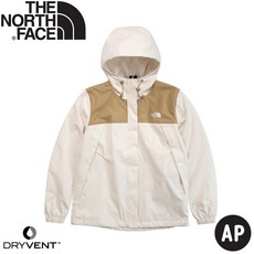 The North Face 女 DV防風防水外套 AP 白卡其