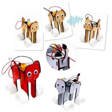 동물 진동로봇 만들기 병뚜껑 경주놀이 로봇만들기 어린이 초등학생 유아, 토끼