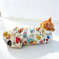 고양이 케어용 할큄방지 자가접착 매직 그루밍 랩, 낙서 패턴, 1개